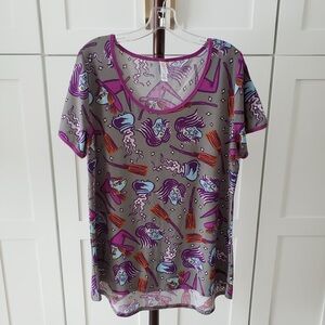 LuLaRoe Shirt Womens XL Witch Witchery Graphic